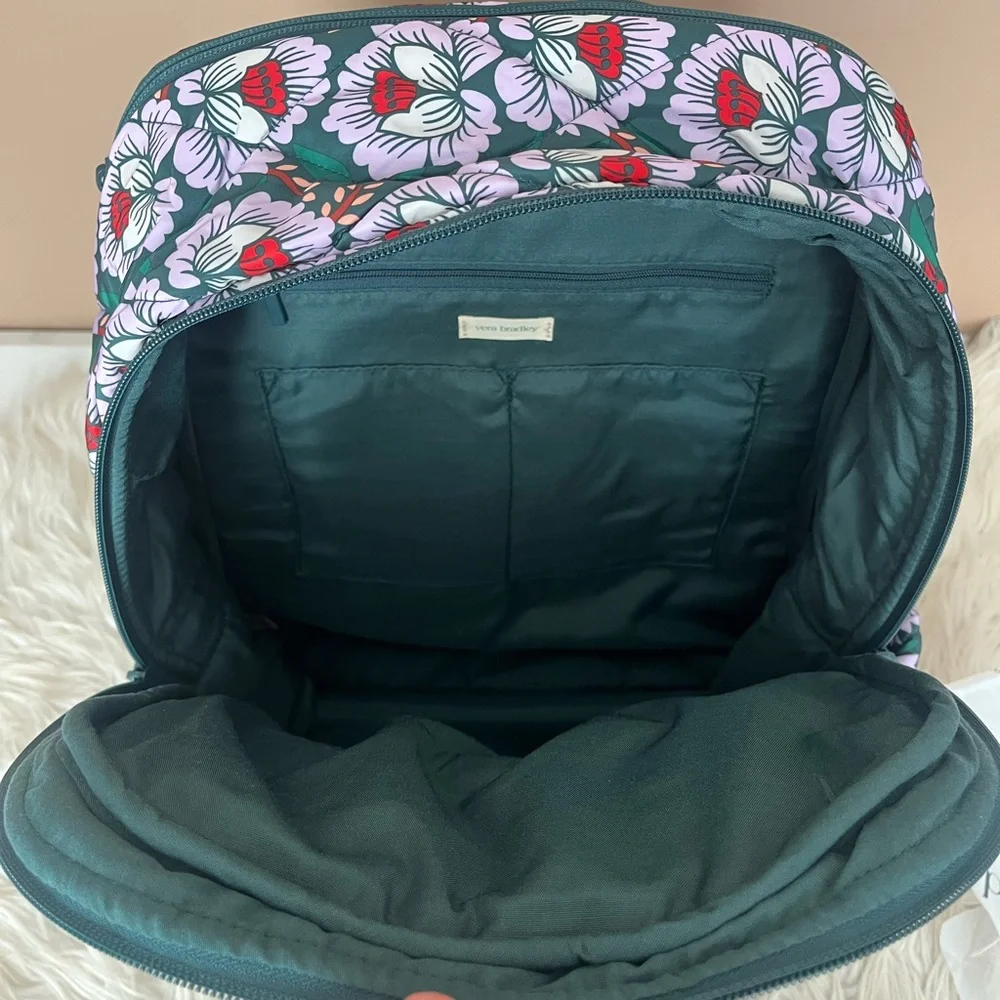 {Vera Bradley} Essential Large Backpack, Lunch Tote, & Tumbler in Lotus Sea Moss